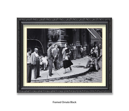 American Girl In Italy - Guys Staring - Vintage Street Photography - Art Print