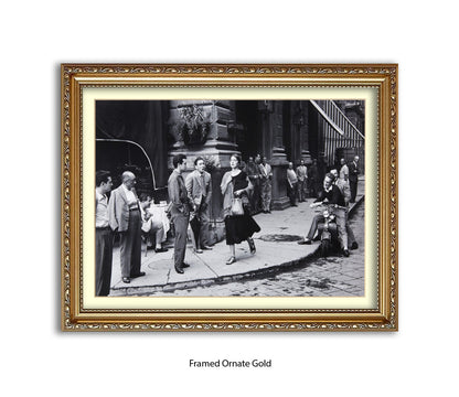 American Girl In Italy - Guys Staring - Vintage Street Photography - Art Print