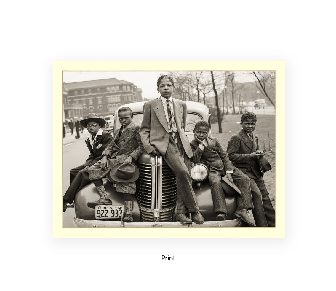 Harlem Kids Vintage Photo Print Ð Sunday Best Street Photography Poster Ð Classic Black & White Wall Art