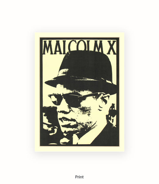 Malcolm X Sunglasses Art Print