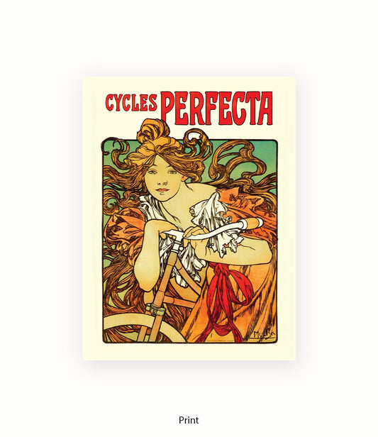 Cycles Perfecta Mucha Art Print
