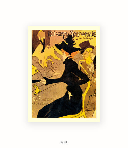 Divan Japonais - Black Dress - Lautrec Art Print