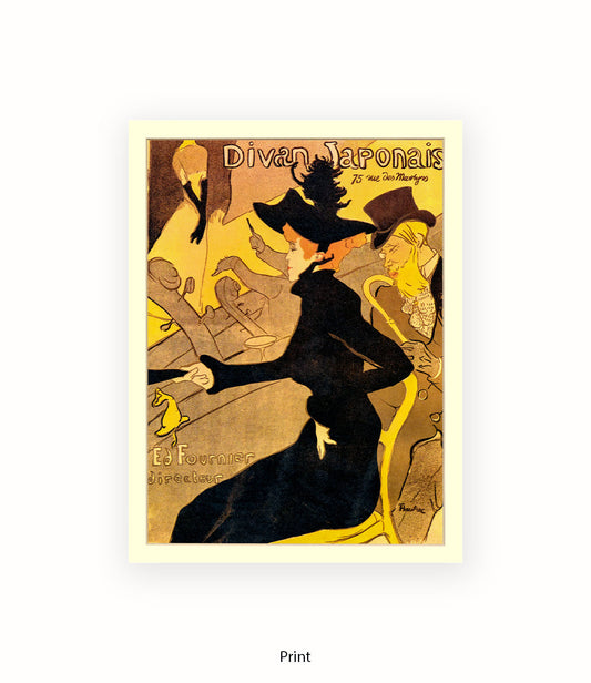 Divan Japonais - Black Dress - Lautrec Art Print