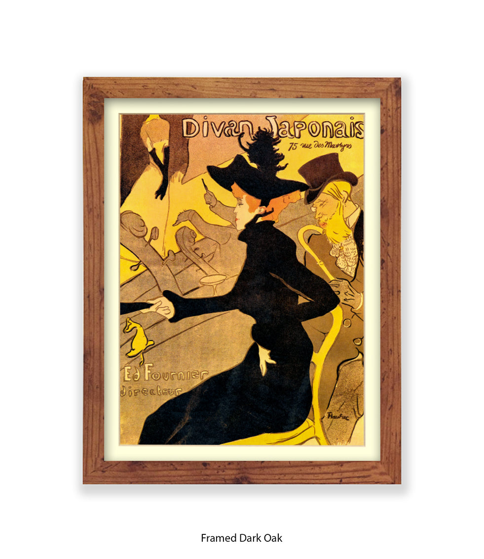 Divan Japonais - Black Dress - Lautrec Art Print