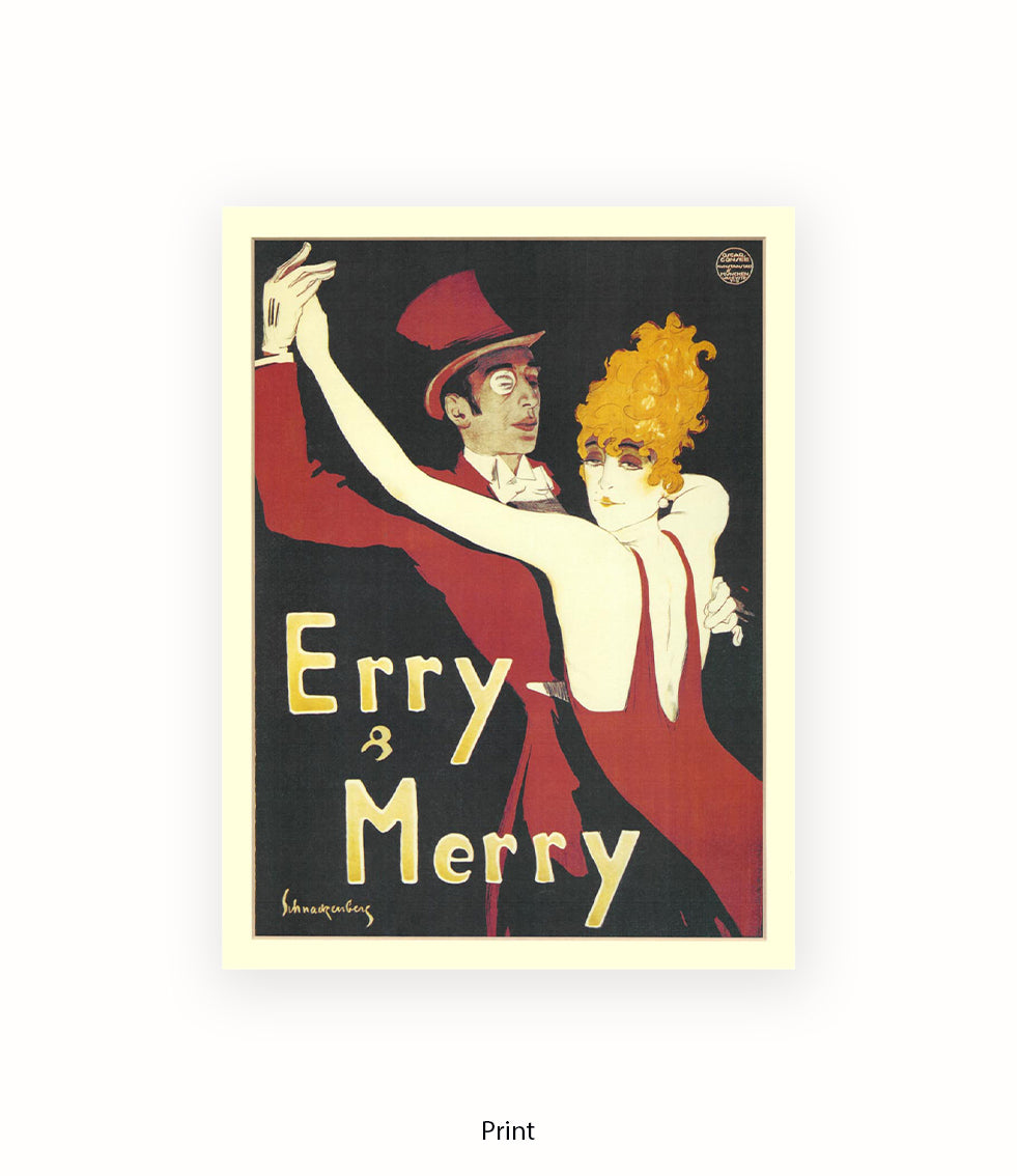 Erry & Merry Couple Dancing - Schnackenberg Art Print