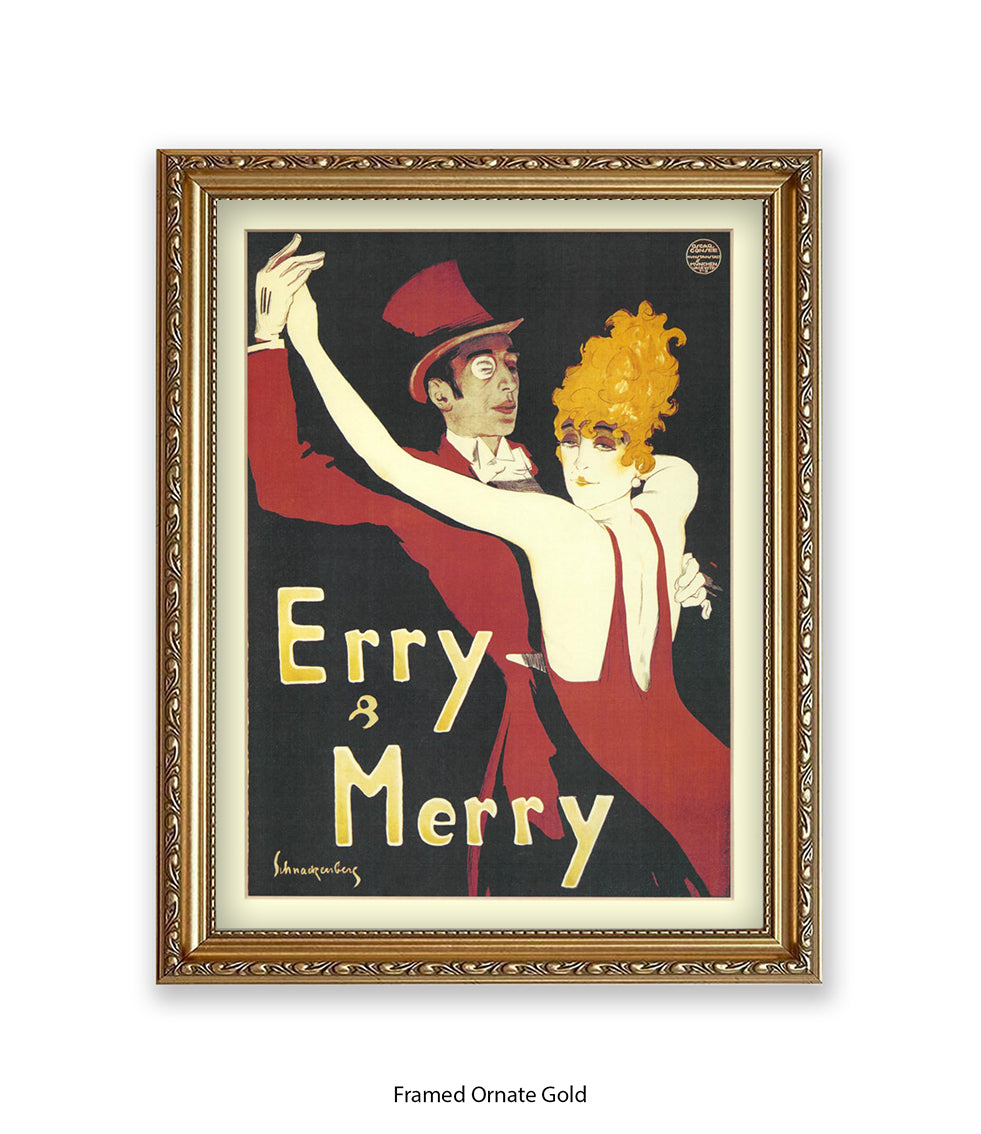 Erry & Merry Couple Dancing - Schnackenberg Art Print