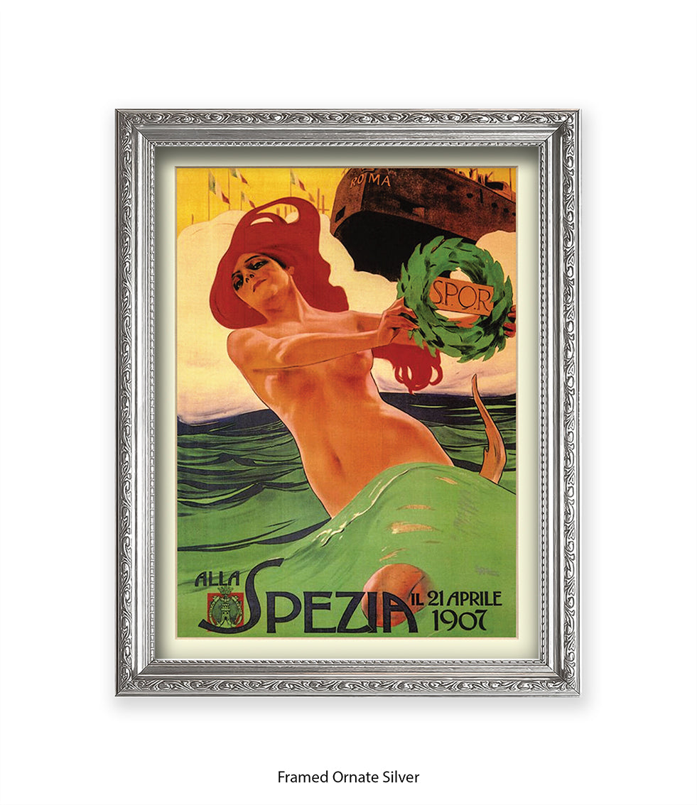 Alla Spezia - 21 April 1907 - Roma -SPOR Art Print