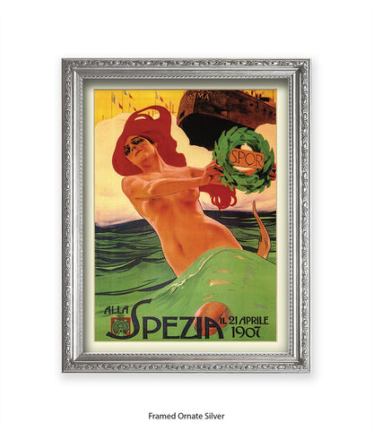 Alla Spezia - 21 April 1907 - Roma -SPOR Art Print