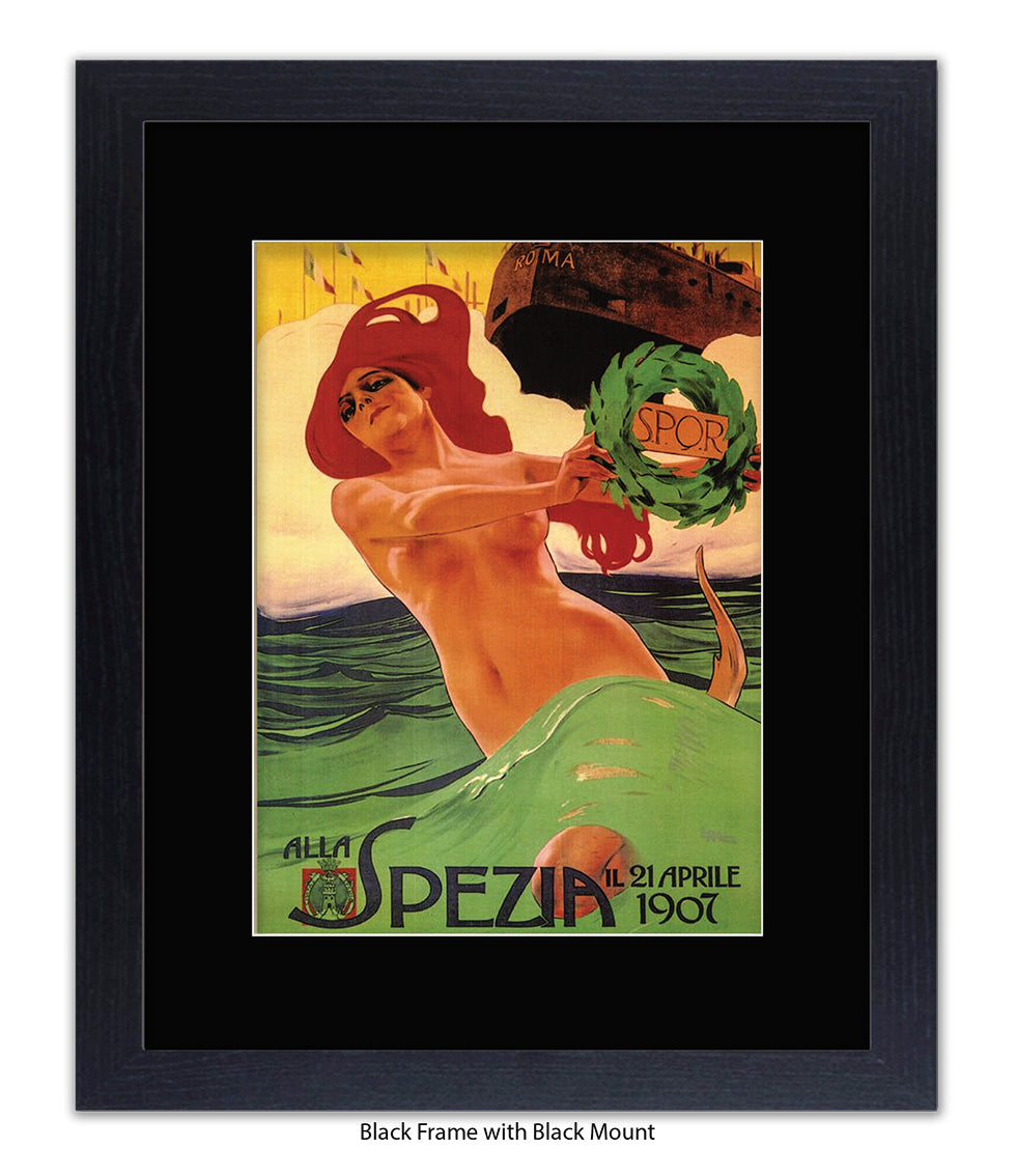 Alla Spezia - 21 April 1907 - Roma -SPOR Art Print
