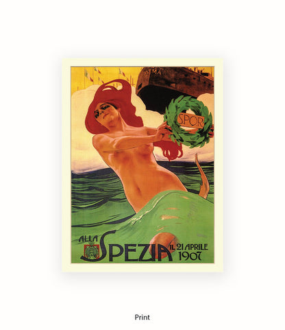 Alla Spezia - 21 April 1907 - Roma -SPOR Art Print