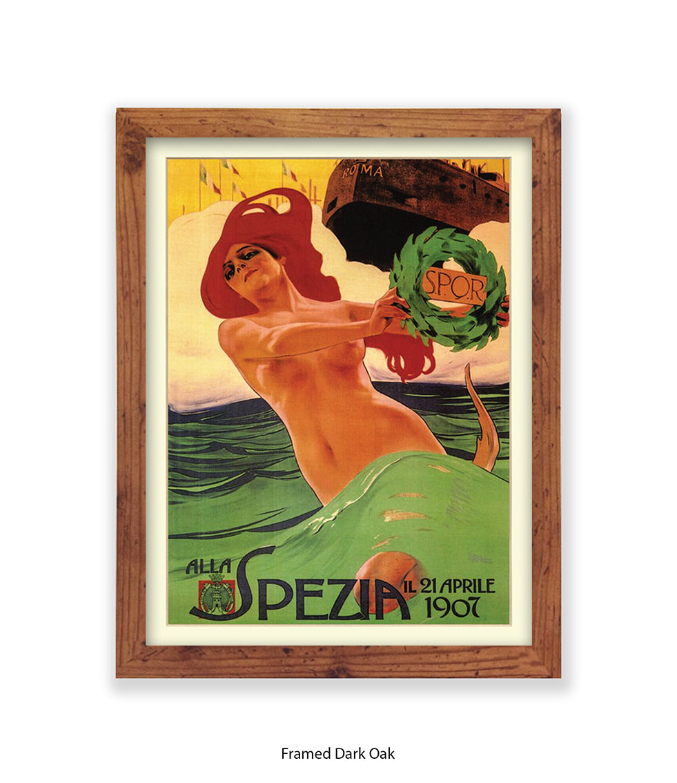 Alla Spezia - 21 April 1907 - Roma -SPOR Art Print