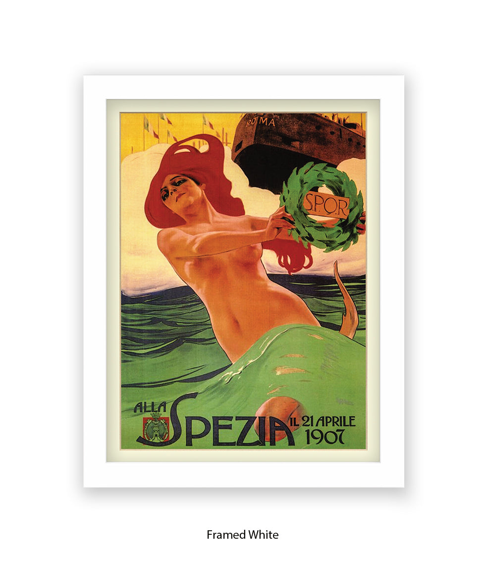 Alla Spezia - 21 April 1907 - Roma -SPOR Art Print