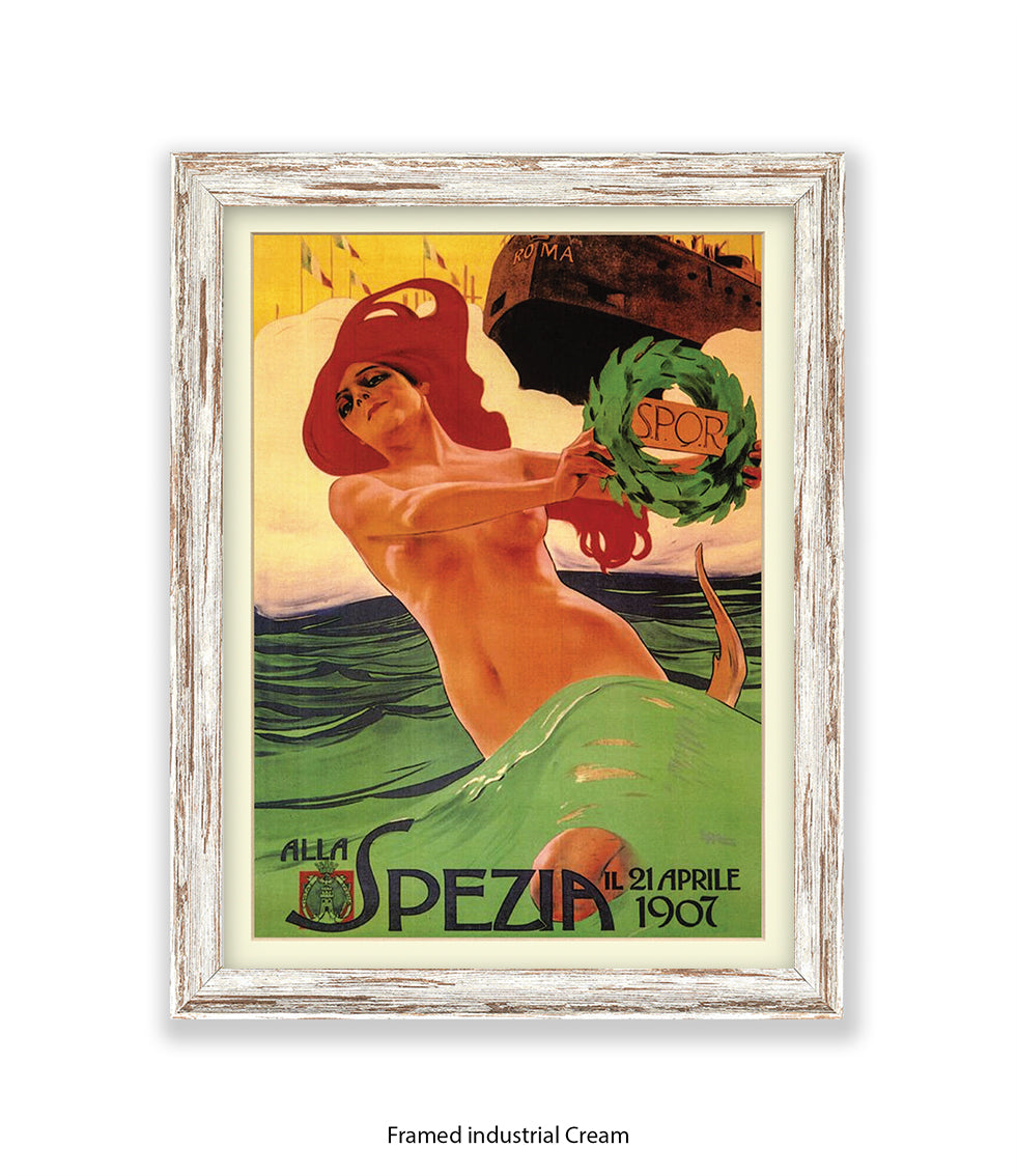 Alla Spezia - 21 April 1907 - Roma -SPOR Art Print