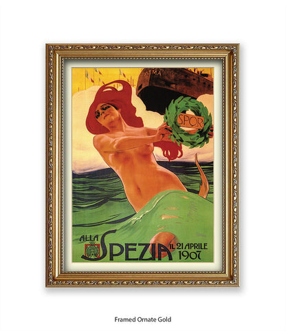 Alla Spezia - 21 April 1907 - Roma -SPOR Art Print