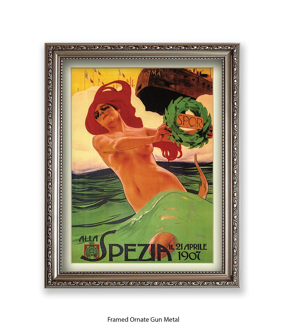 Alla Spezia - 21 April 1907 - Roma -SPOR Art Print