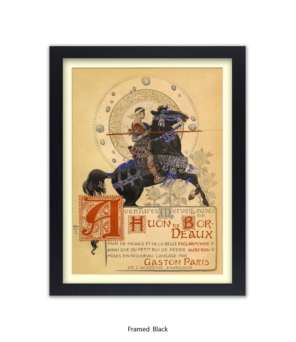 Houn De Bordeaux - Man On Horse With Spear Art Print