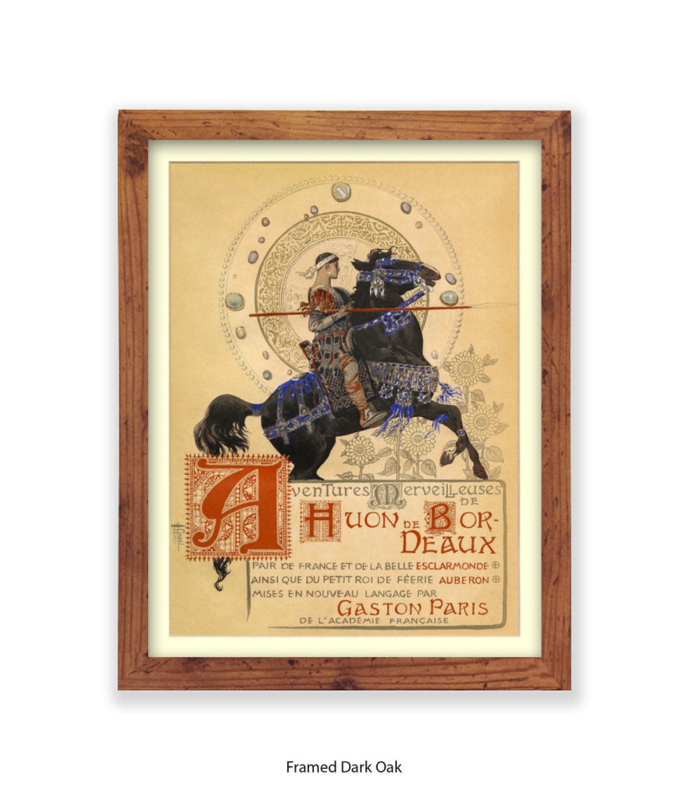 Houn De Bordeaux - Man On Horse With Spear Art Print