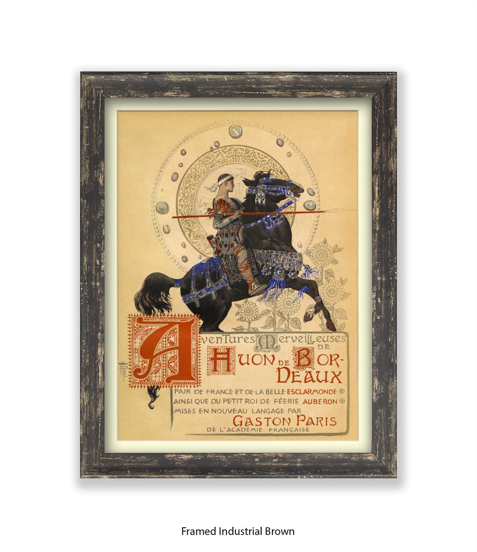 Houn De Bordeaux - Man On Horse With Spear Art Print