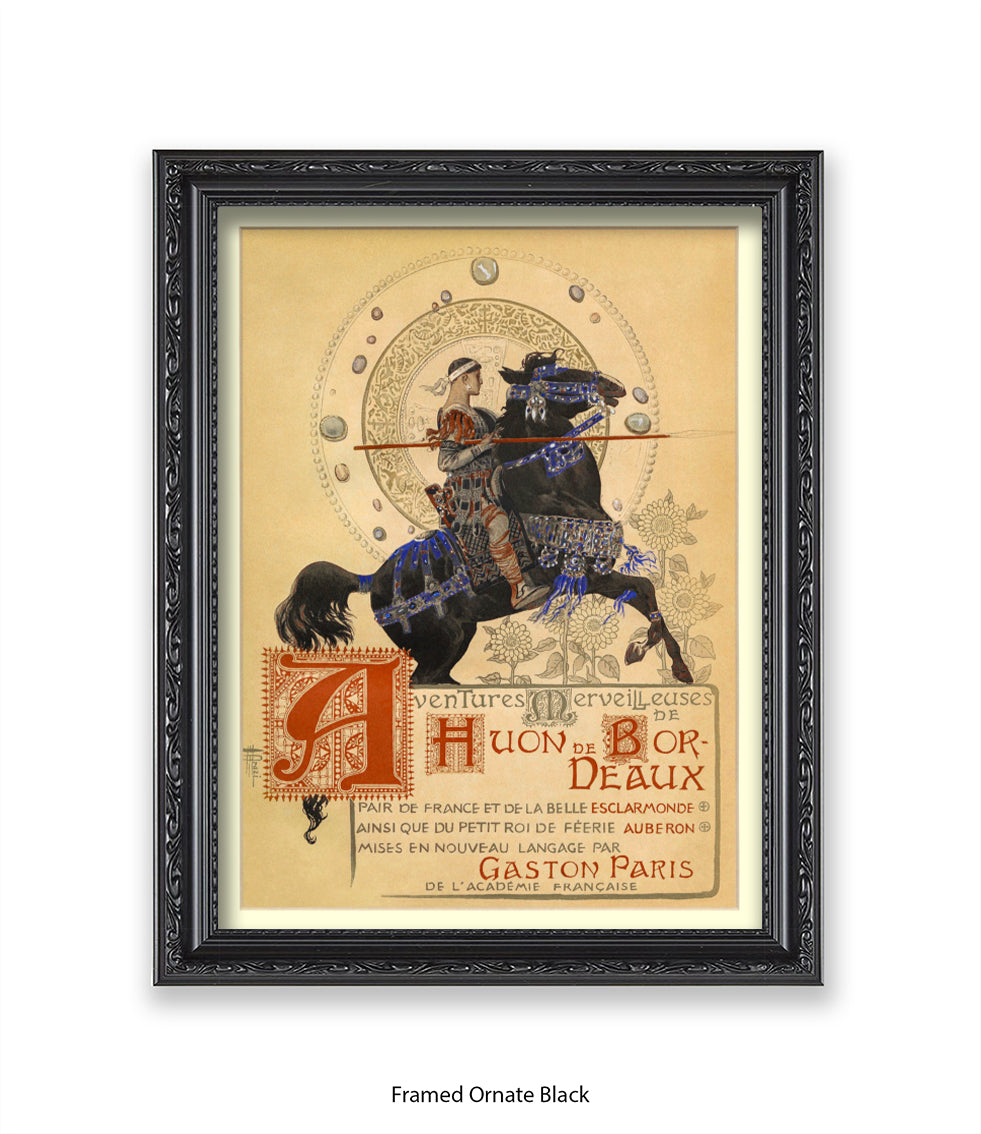 Houn De Bordeaux - Man On Horse With Spear Art Print