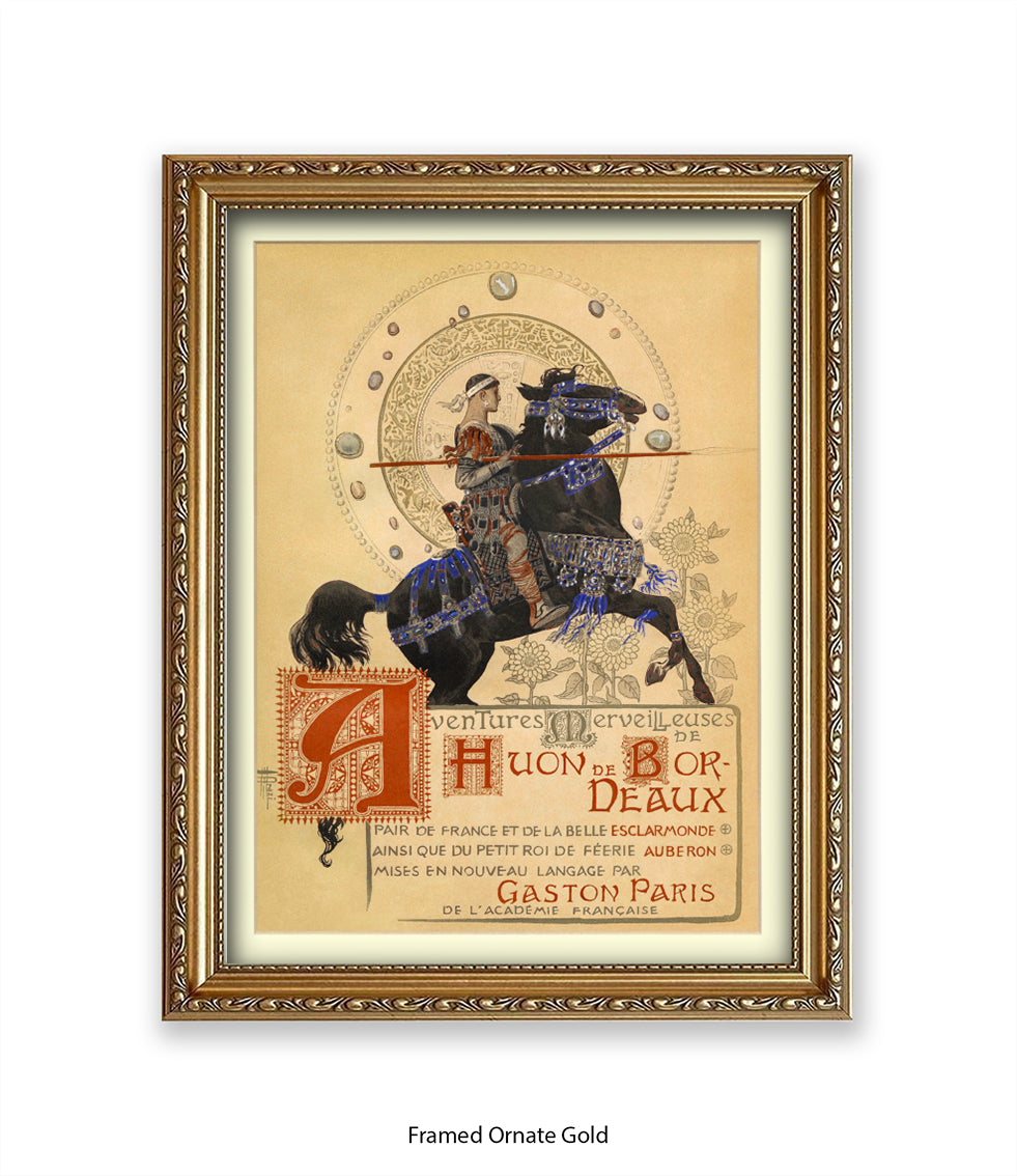 Houn De Bordeaux - Man On Horse With Spear Art Print