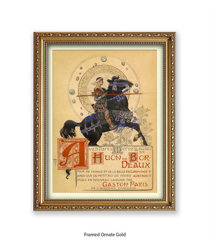 Houn De Bordeaux - Man On Horse With Spear Art Print