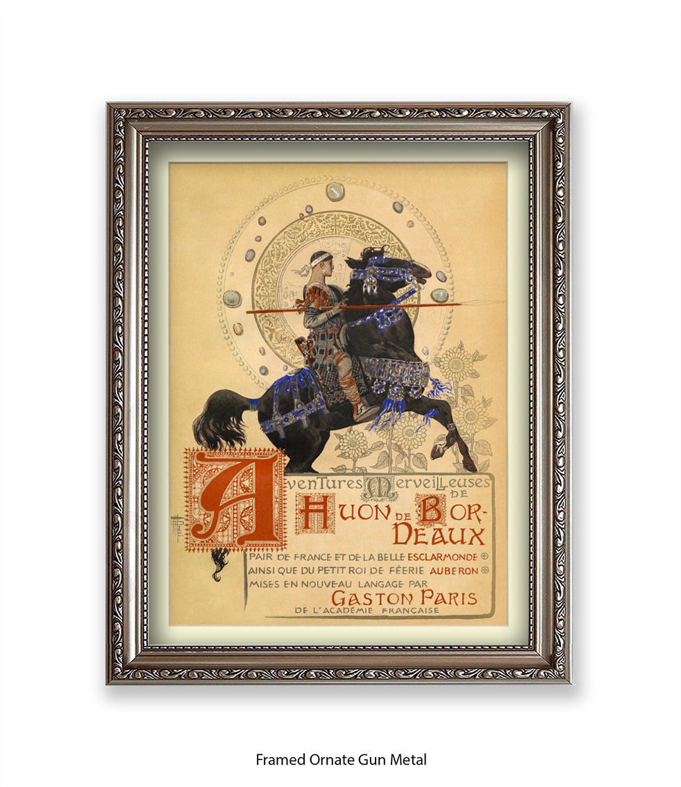 Houn De Bordeaux - Man On Horse With Spear Art Print