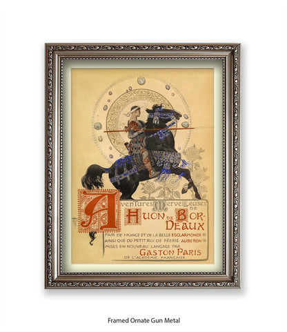 Houn De Bordeaux - Man On Horse With Spear Art Print