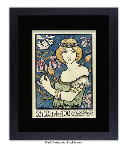 L'ermitage - Girl Red Hair White Flowers - Paul Berthon Art Print