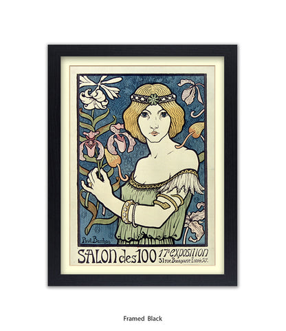 L'ermitage - Girl Red Hair White Flowers - Paul Berthon Art Print
