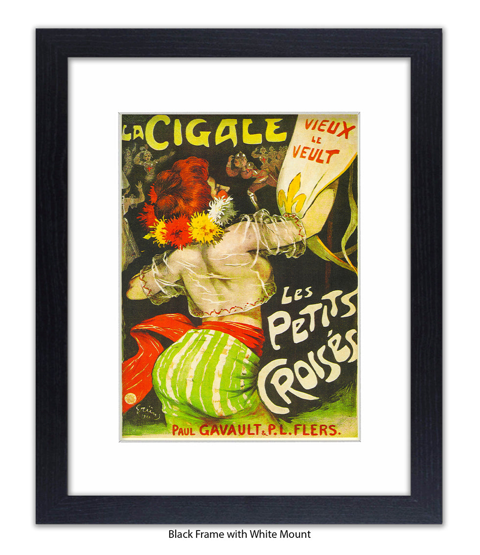 La Cigale - Les Petits Croises - Green Stripes  Art Print