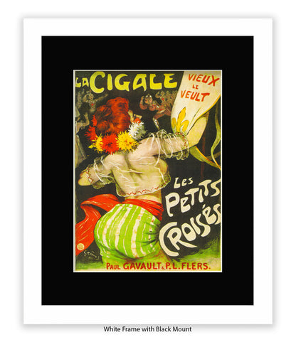 La Cigale - Les Petits Croises - Green Stripes  Art Print
