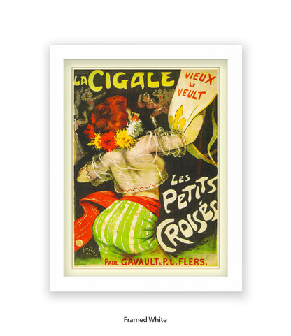 La Cigale - Les Petits Croises - Green Stripes  Art Print