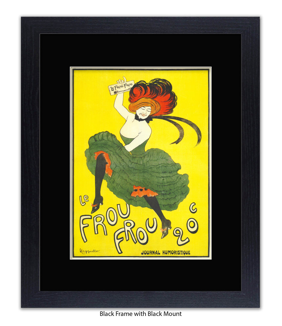 Le Frou Frou - 20 c - Yellow Background - Cappiello Art Print