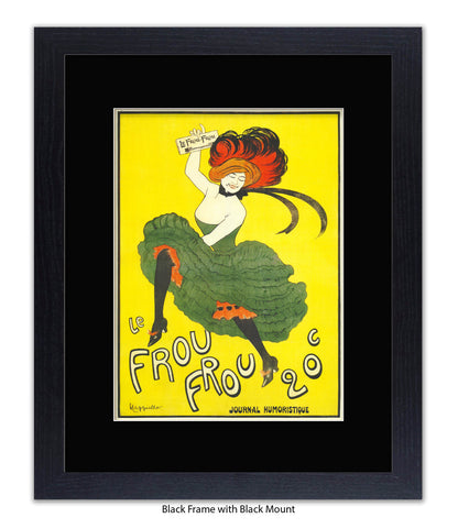 Le Frou Frou - 20 c - Yellow Background - Cappiello Art Print