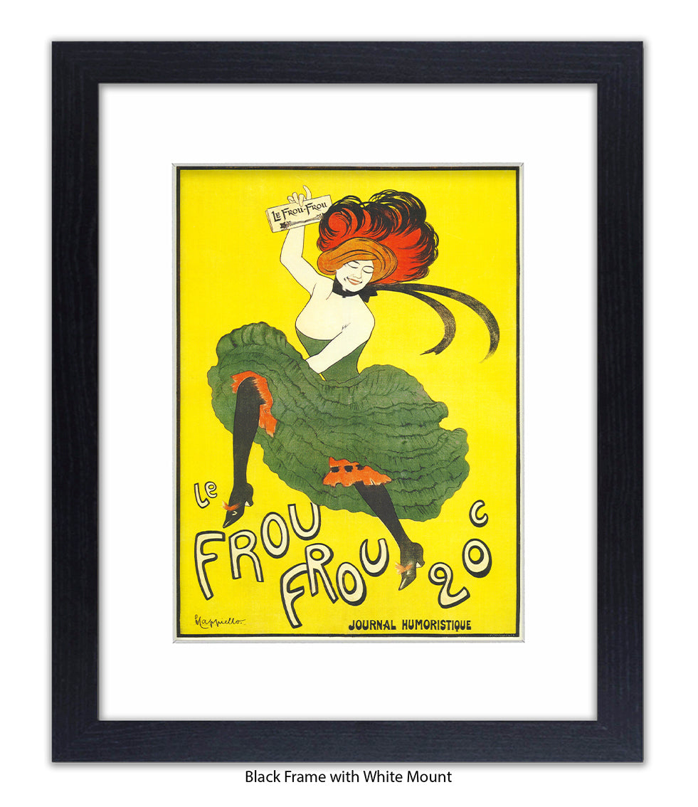 Le Frou Frou - 20 c - Yellow Background - Cappiello Art Print