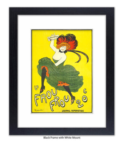 Le Frou Frou - 20 c - Yellow Background - Cappiello Art Print