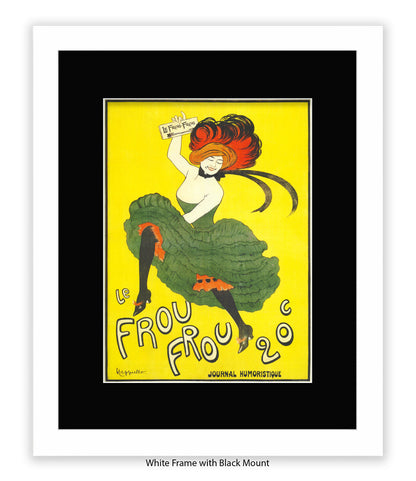 Le Frou Frou - 20 c - Yellow Background - Cappiello Art Print