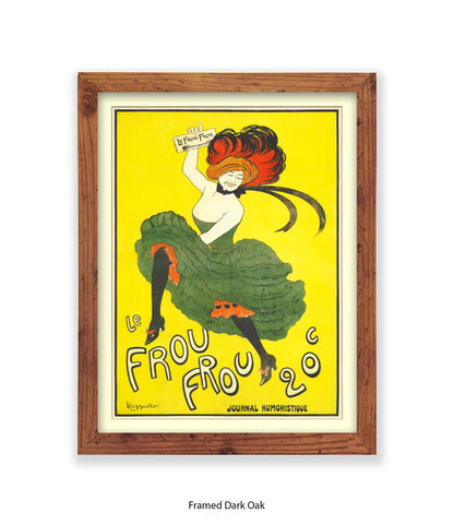 Le Frou Frou - 20 c - Yellow Background - Cappiello Art Print