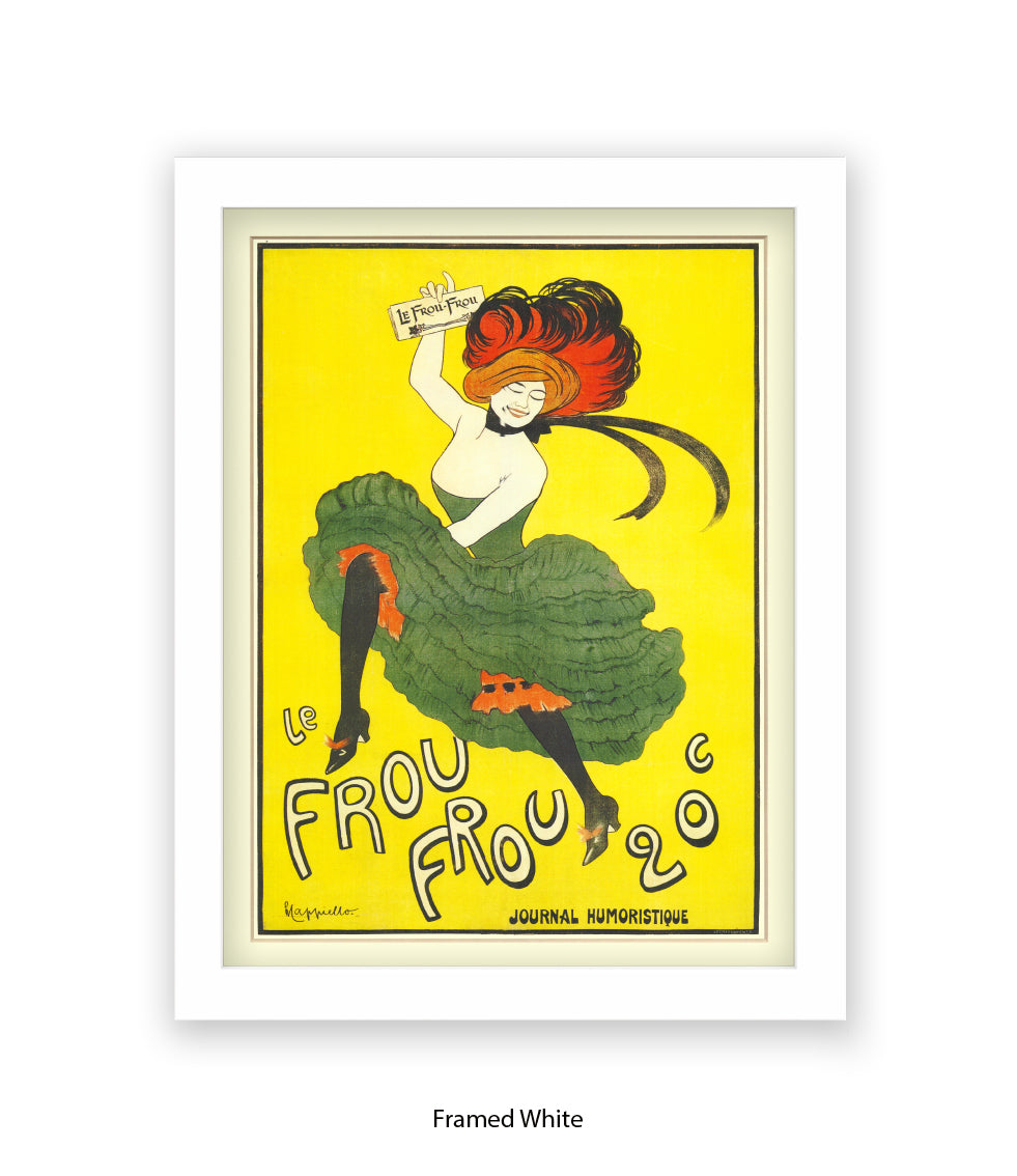 Le Frou Frou - 20 c - Yellow Background - Cappiello Art Print
