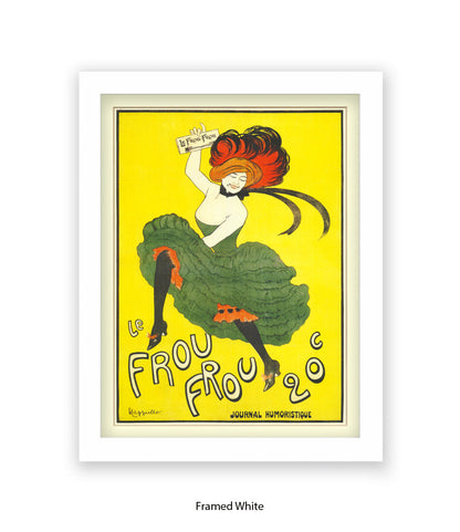 Le Frou Frou - 20 c - Yellow Background - Cappiello Art Print