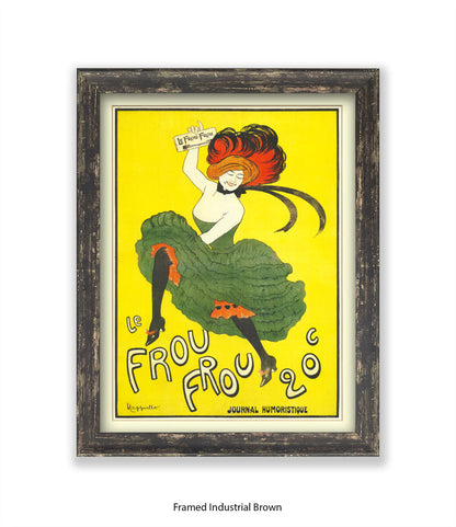 Le Frou Frou - 20 c - Yellow Background - Cappiello Art Print
