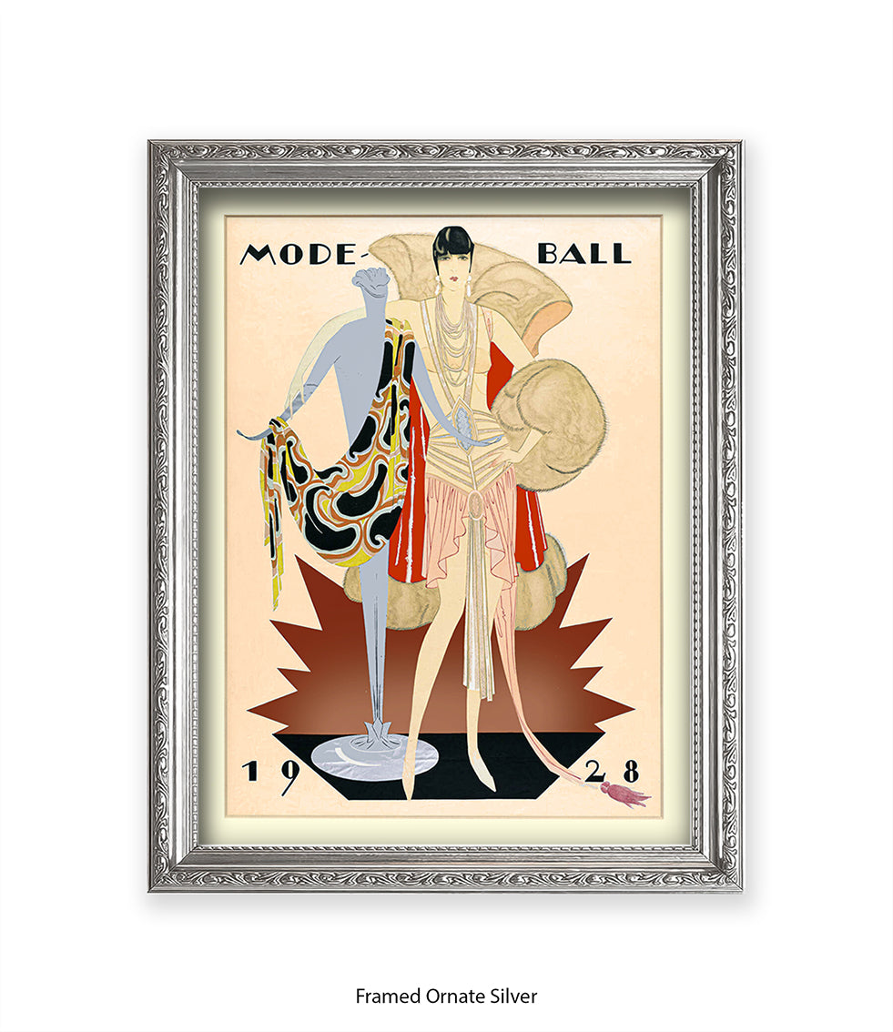Mode Ball 1928 - Girl Maniquinn Art Print