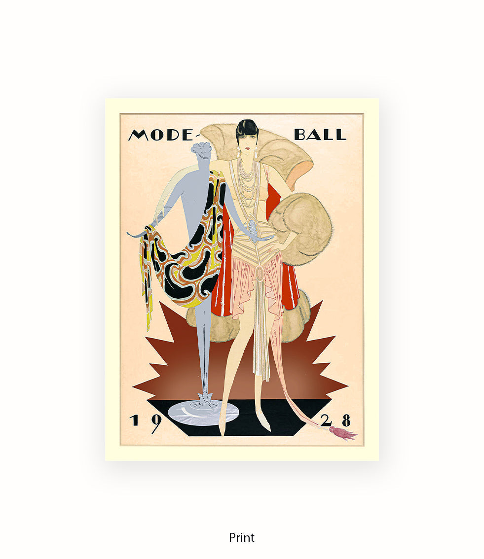 Mode Ball 1928 - Girl Maniquinn Art Print