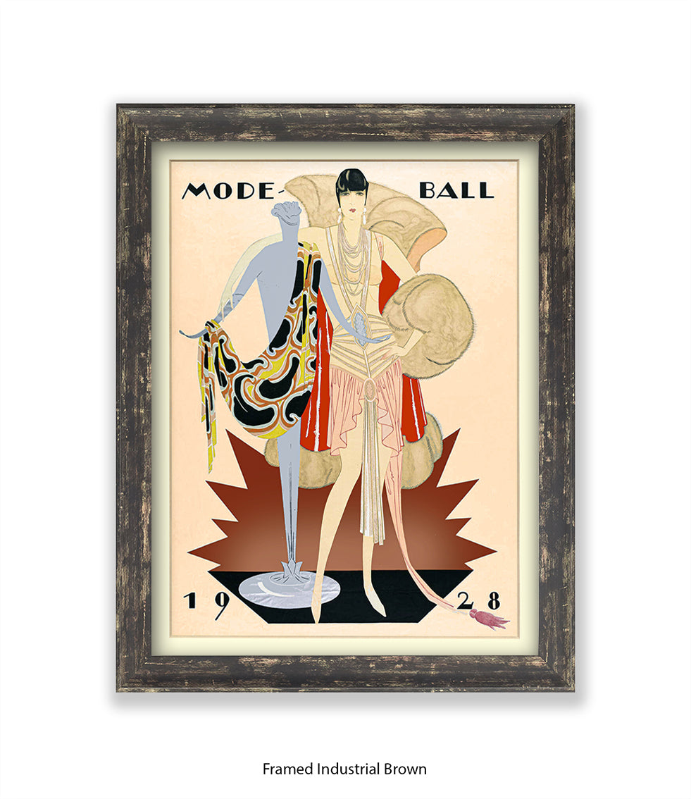 Mode Ball 1928 - Girl Maniquinn Art Print
