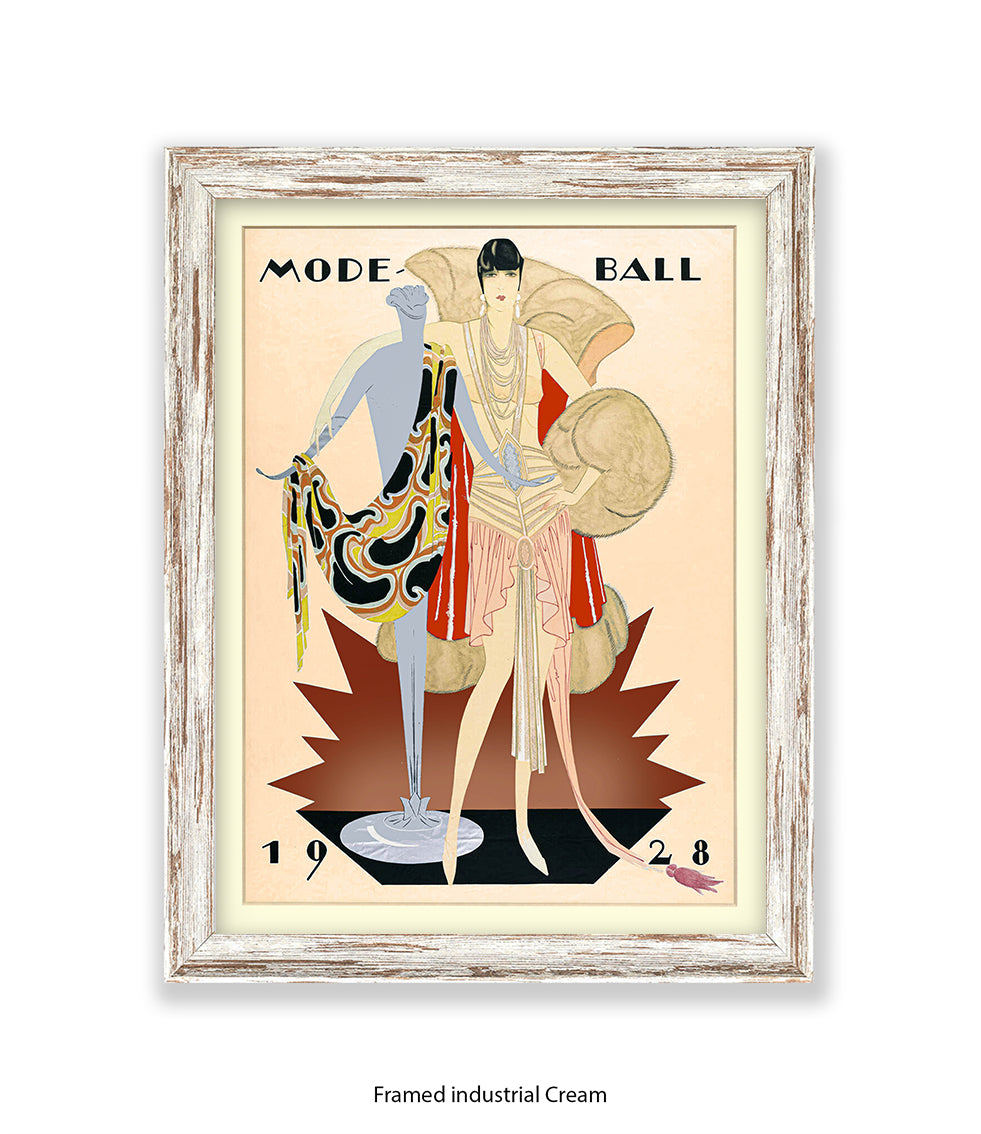 Mode Ball 1928 - Girl Maniquinn Art Print