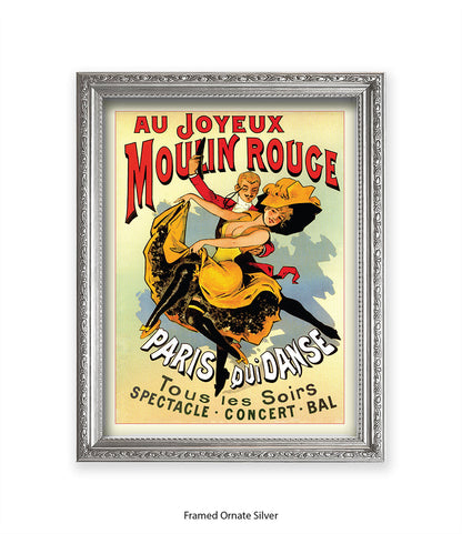 Moulin Rouge Joyeux Dancers Art Print