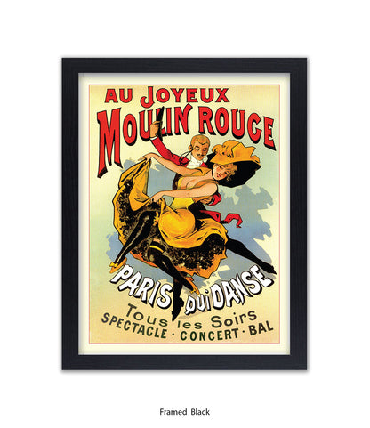 Moulin Rouge Joyeux Dancers Art Print