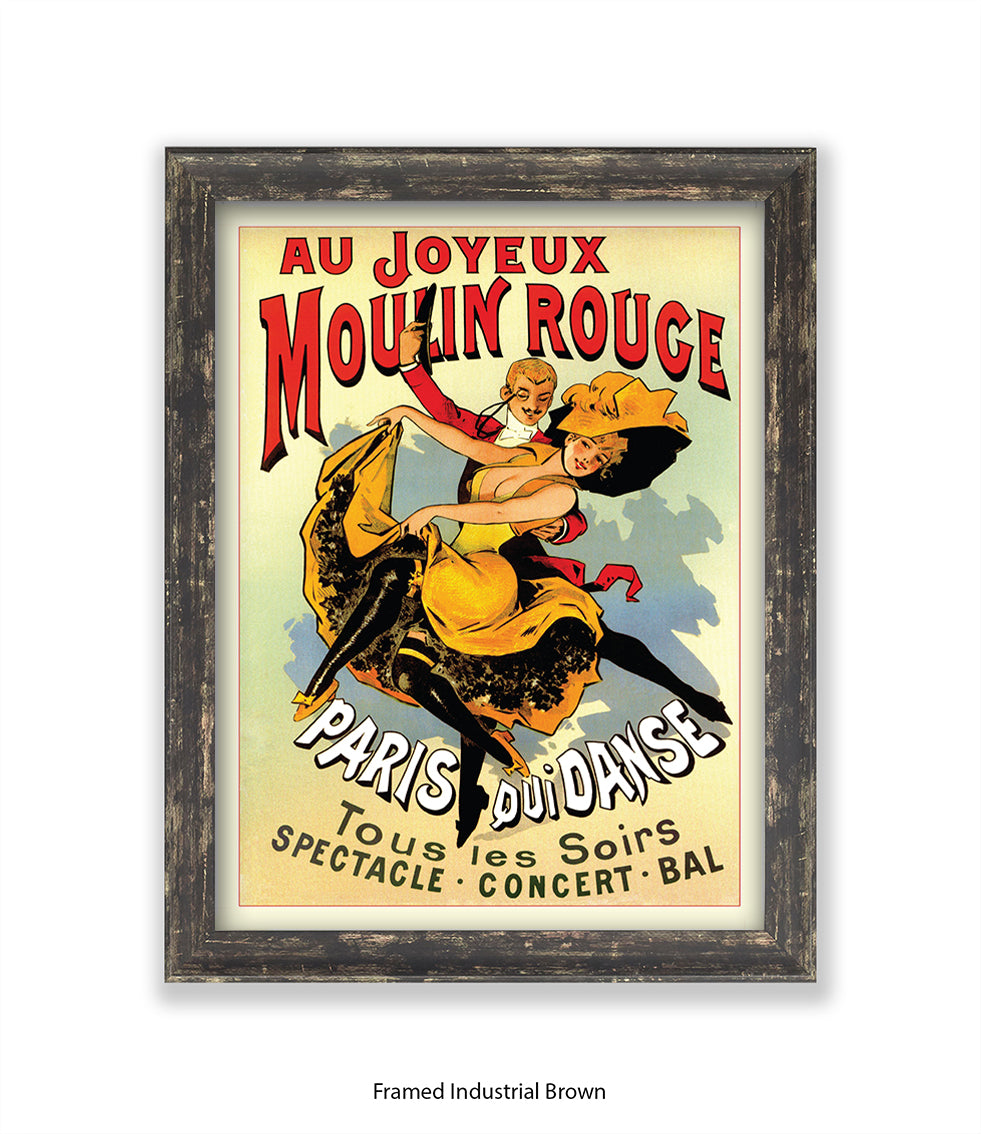 Moulin Rouge Joyeux Dancers Art Print