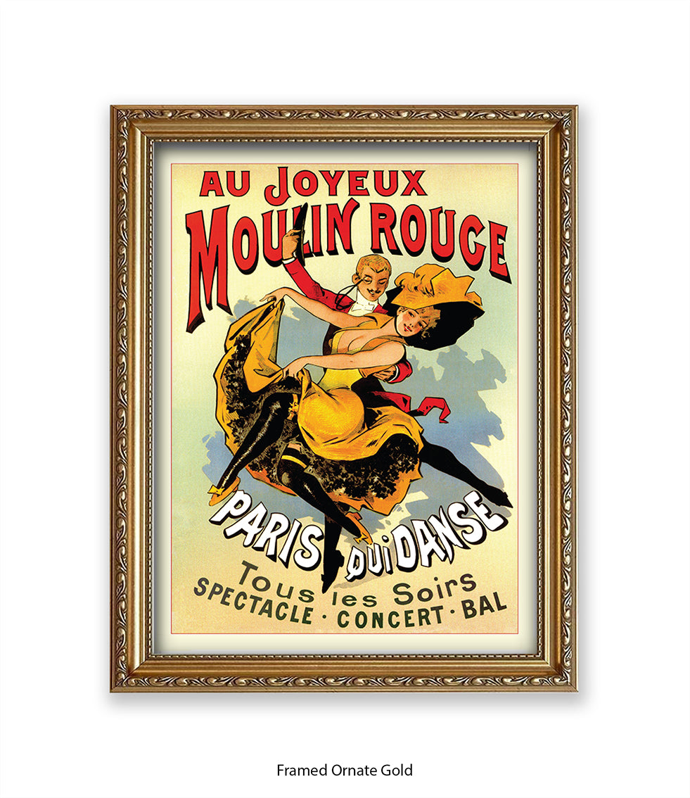 Moulin Rouge Joyeux Dancers Art Print