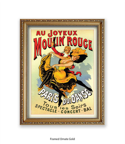 Moulin Rouge Joyeux Dancers Art Print
